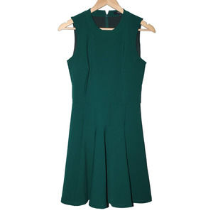 Women's Madewell Anywhere Fit & Flare Dress B1090 Green Formal Mini Dress Size 2